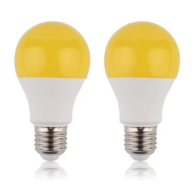 60 Watt Yellow Light Bulbs 2-Pack 120V E26 Base Led Bulb A19 800Lm 2200K Porch - Image 1 of 4