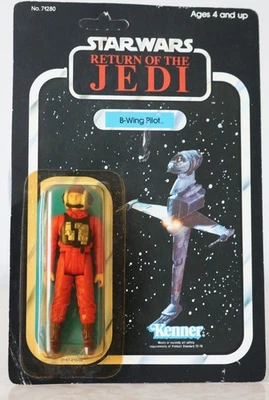 Vintage Star Wars 1983 ROTJ B-wing Pilot Unpunched 77 Back Near Mint Card - image 1 of 4