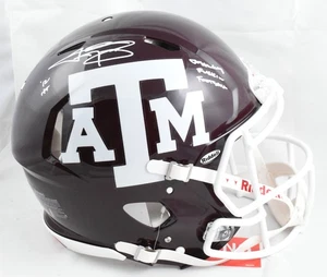 Johnny Manziel Signed Texas A&M F/S Speed Authentic Helmet w/HT JFF - Beckett W - Picture 1 of 6