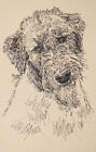 Irish Wolfhound Dog Art Print Lithograph #42 Kline draw your dogs name free GIFT