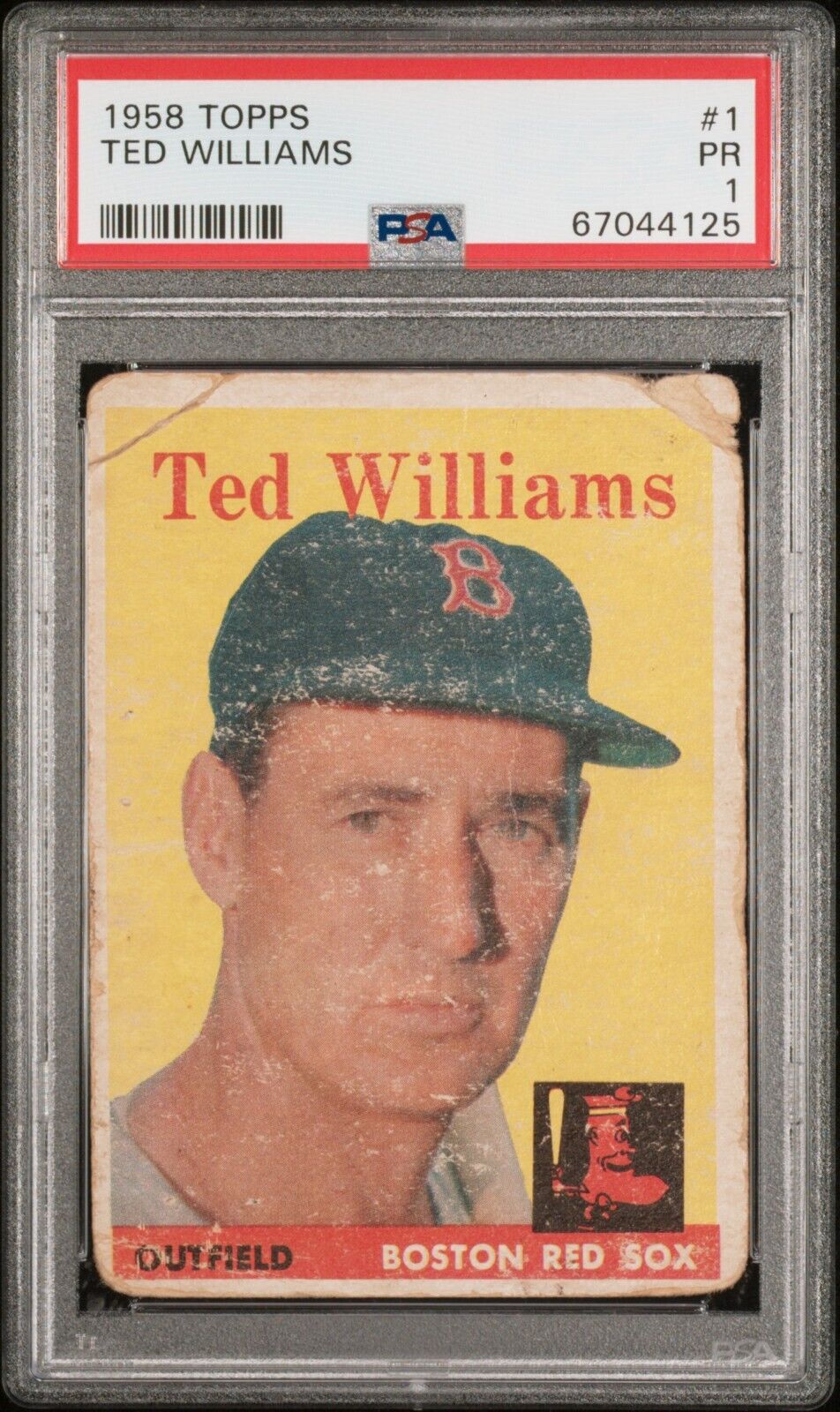 1958 Topps Ted Williams #1 PSA 1 PR HOF!