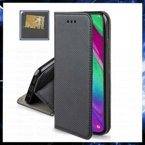 COQUE PORTEFEUILLE NOIR Pour HUAWEI P SMART 2019 ETUI HOUSSE LIVRE ANTICHOC - Photo 1 sur 6