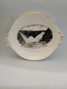 Piatto souvenir 4 pollici ciotola/spilla Quebec bordo oro - Foto 1 di 2