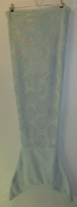Kids Teen Adult Baby Blue & Silver Soft Plush Snuggle Mermaid Tail Blanket - Picture 1 of 12