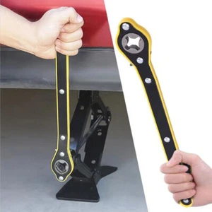 Labor-Saving Auto Car Scissor Jack Ratchet Wrench Wheel Tire Lug Repair Tool - Picture 1 of 14