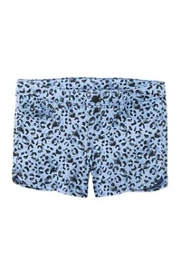 Hurley Big Girl's Size 14 Blue Twill Shorts Short Pants Animal Print NWT - Picture 1 of 2