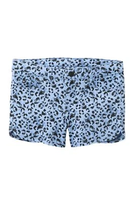 Calça curta Hurley Big Girl tamanho 14 azul sarja estampa animal nova com etiquetas - Imagem 1 de 2