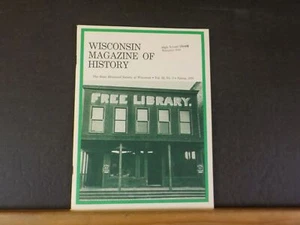 Wisconsin Magazine of History Vol 59 #3 1976 Spring Carnegie Libraries - Imagen 1 de 3