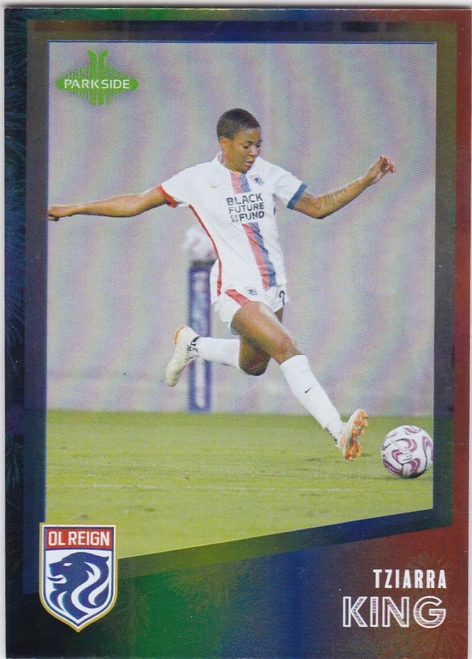 2023 NWSL Parkside Vol 2 SHIMMER FOIL (/100) #239 Tziarra King - OL Reign - Image 1 of 1
