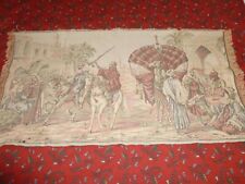 Antique Woven Tapestry Sampler Made in Belgium? Mid Eastern Market Vintage