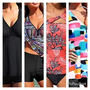 Plus size swimsuit for women tankini one piece swimwear Brand Tempt me XXL, 20W - Picture 1 of 23