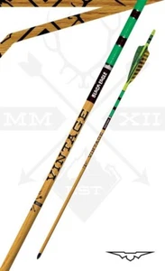 Black Eagle Vintage Crested Arrows - Green/Yellow - 500/.005”- 6pk - 326 - Picture 1 of 1