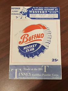 1956-57 BUFFALO BISON HOCKEY Club Programm Vintage - Bild 1 von 2