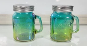 Vintage Mason Jar - Craft & More Iridescent Salt & Pepper Shakers With Handle - Picture 1 of 7