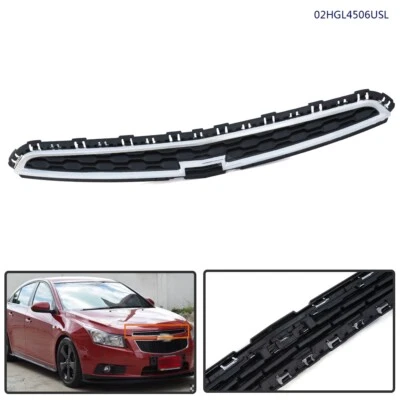 Fit For 2015 Chevrolet Cruze Front Bumper Upper Grille Grill Chrome & Black Foto 1 de 4