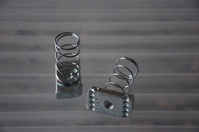 N224 ZN Strut Nuts, Channel Nuts  Spring Nut, 200 Series, Size: ¼-20,10 Quantity - Image 1 of 2