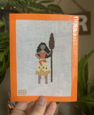 Moana Disney Princess Hand painted Needlepoint Canvas - Image 1 of 4