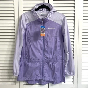 NWT Girls Purple Columbia Omni Wind Block Windbreaker Jacket Lightweight Sz XL - Picture 1 of 12