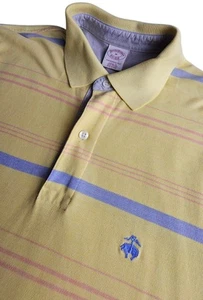 Camisa Polo Brooks Brothers 1818 Rendimiento Rayas Para Hombre M Preppy Clásica - Imagen 1 de 11