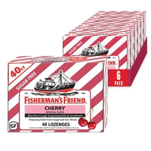 Fisherman's Friend Cough Drops, Cough Suppressant and Sore Throat Lozenges, S... - Picture 1 of 8
