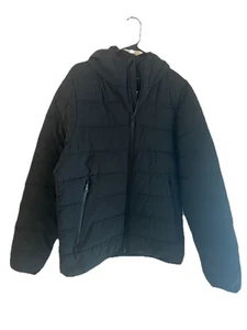 Ambercrombie & Fitch Lightweight Hooded Puffer Jacket Men’s Medium Black - Picture 1 of 6