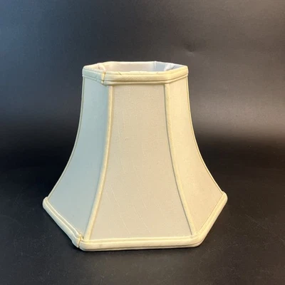 1 Lámpara de mesa básica de esquina de corte cuadrado de colección montador marfil crema 5,5x11x9" Foto 1 de 4