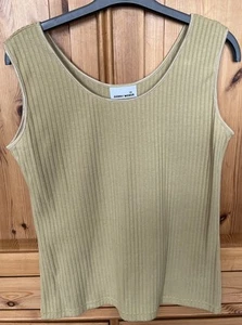 Gerry Weber Women's Sleeveless Vest Top -Size 38- Olive Green - Picture 1 of 4