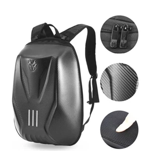 Carbon fiber Motorcycle Backpack Waterproof Outdoor Sports Riding Helmet bag - Picture 1 of 7