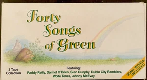 Forty Songs Of Green- Irish 3-Cassette Boxset with Lyrics- Near Mint - Picture 1 of 5