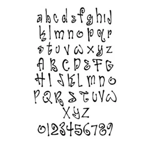 Stencils Alphabet Letters Numbers Craft Template Scrapbooking WHIMSICAL A4 Mylar - Bild 1 von 1