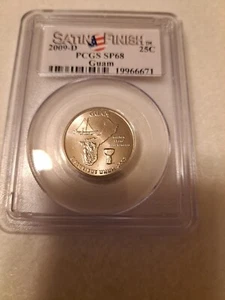 2009 D PCGS SP68 Guam Satin Finish US 25c Quarter 2009-D SP-68 - Picture 1 of 3