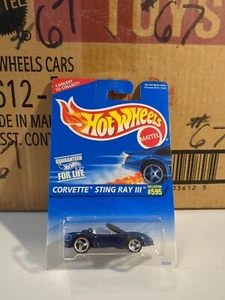 Hot Wheels 1995 Corvette Stingray III #595 Metallic Blue 🔵 Vhrf - Picture 1 of 6