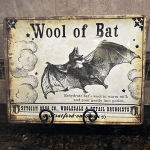WILLIAMS SONOMA "HALLOWEEN POTION" PLATTER ~ "WOOL of BAT" ~ 13" x 10" - Picture 1 of 6