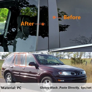 Decal Cover Fit For Oldmobile Bravada 2002-04 B Pillar Posts 6pc Door Trim Black - Imagen 1 de 8