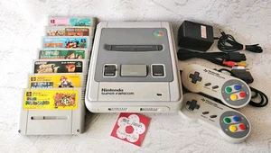 Super Famicom Console 7 Games Bundle Mario Donkey Japan ver. Nintendo SFC TESTED - Picture 1 of 18
