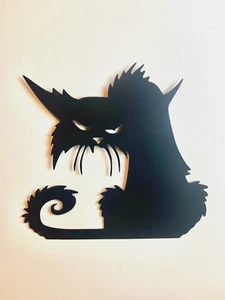 Cat Grumpy Cat Angry Cat Metal Wall Art - Picture 1 of 1