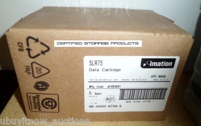 NEW 10/PK Imation 16838 SLR75 38GB/75GB SLR Data Tape Cartridge 17775 MFG BOX - Image 1 of 2
