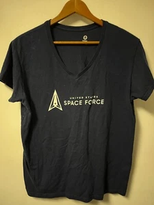 Custom Ink United States Space Force Women's T-Shirt Size XL Blue - Picture 1 of 6