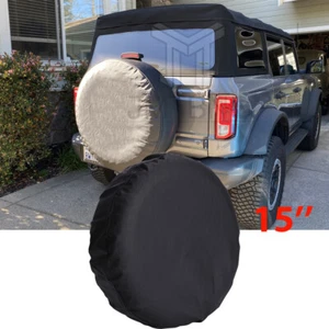 For Ford Bronco Sport 15" Car Spare Tire Cover Back Wheel Case Bag Protector - Picture 1 of 13