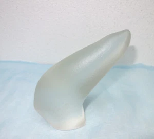 Escultura satinada oso polar, Christinenhütte arte en vidrio 79 diseño elegante, sign - Imagen 1 de 5