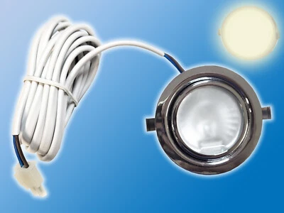 Halogen Einbaustrahler | Chrom | Warm Weiß 3000K | Ø65mm | 12V | 10W | Metall - Bild 1 von 4