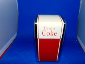 NEW COCA-COLA NOSTALGIA METAL NAPKIN HOLDER & USED COCA-COLA DIGITAL ALARM CLOCK - Bild 1 von 13