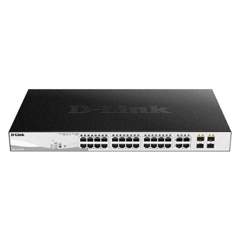 D-Link 28-Port Gigabit Smart Managed PoE Switch with 28 RJ45   DGS-1210-28P - image 1 of 1