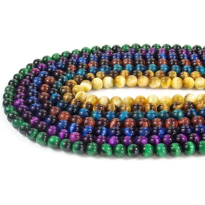 "Cuentas espaciadoras de piedras preciosas jaspe oro rojo amarillo púrpura oro 4 mm-16 mm 15,5" - Imagen 1 de 5