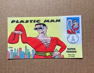 US FDC Collins HP #4084g Plastic Man DC Comics Super Heroes 2006 - Image 1 of 3