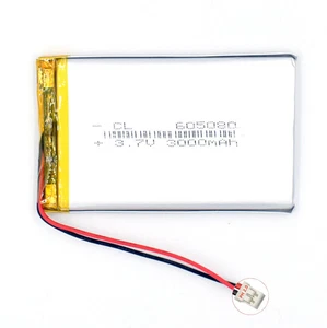 3.7V 3000mAh Li-Polymer Rechargeable Battery LiPo 605080 for GPS Recorder PH2.0 - Bild 1 von 7