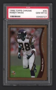 Randy Moss VIKINGS HOF 1998 Topps Chrome #35 Rookie Card Rc PSA 10 Gem Mint X727 - Bild 1 von 2