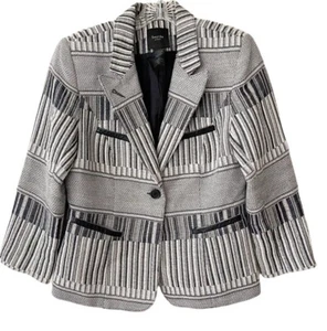 SMYTHE Blazer Black and White Jacket Blazer size 12  - Picture 1 of 12