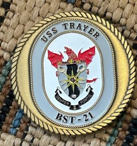 USS Trayer BST-21 Semper Fortis Challenge Coin U.S. Navy Military Collectible - Picture 1 of 2