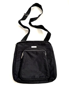 Baggallini Black Nylon Crossbody Bag Adjustable Strap Zippered Multi-Pockets - Picture 1 of 11